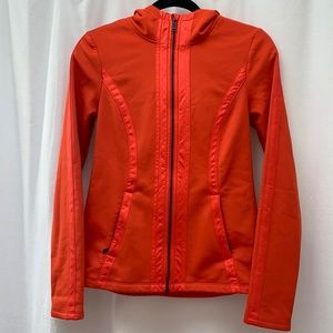 Athleta Verbier Orange Zip Hooded Jacket
